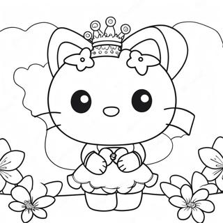 Hello Kitty Fairy Coloring Pages