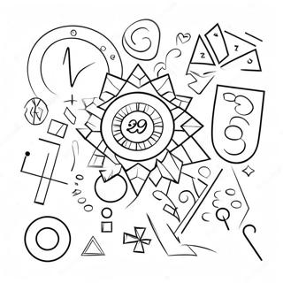 Colorful Math Symbols Coloring Page 45514-35962