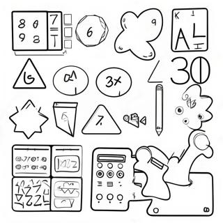 Colorful Math Symbols Coloring Page 45514-35963