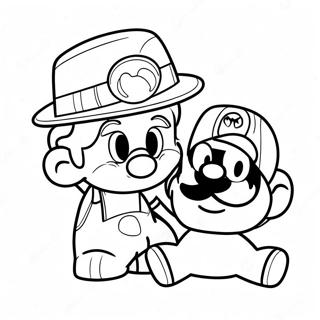 Cappy And Mario Adventure Coloring Page 4551-3635