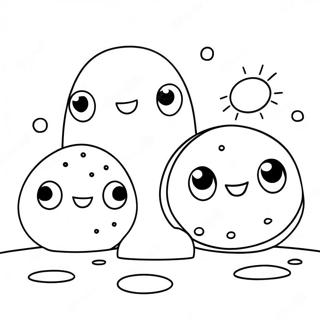 Funny Cartoon Holes Coloring Page 45524-35981