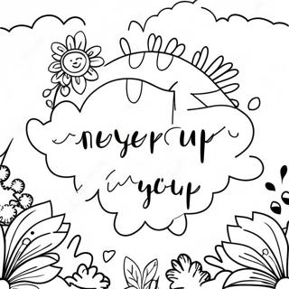 Never Give Up Motivational Quote Coloring Page 45533-35987