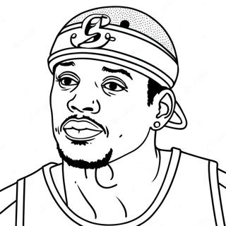 Allen Iverson Basketball Coloring Page 45543-36013