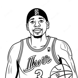 Allen Iverson Basketball Coloring Page 45543-36016