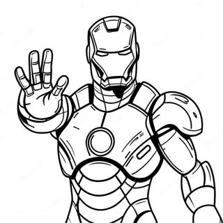 Página Para Colorear De Iron Man En El Espacio 45584-36036