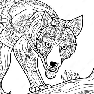 Wolf Face Coloring Pages