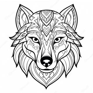 Wolf Face Coloring Page 45593-36038