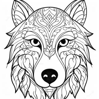 Wolf Face Coloring Page 45593-36039