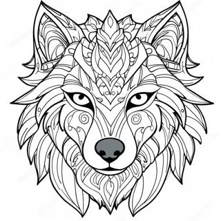 Wolf Face Coloring Page 45593-36040