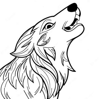 Howling Wolf Face Coloring Page 45594-36054