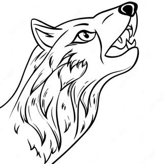 Howling Wolf Face Coloring Page 45594-36056