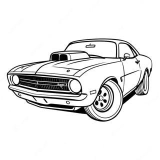 Hot Rod Muscle Car Coloring Page 4560-3628