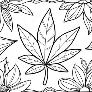 Pot Leaf Coloring Page 45633-36061