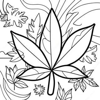 Pot Leaf Coloring Page 45633-36062