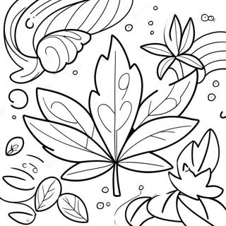 Pot Leaf Coloring Page 45633-36063