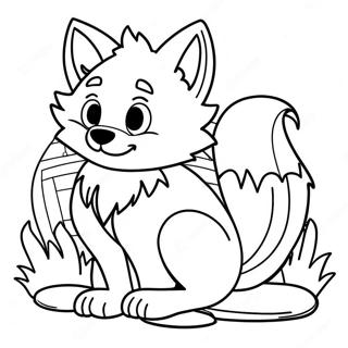 Lankybox Foxy Coloring Pages