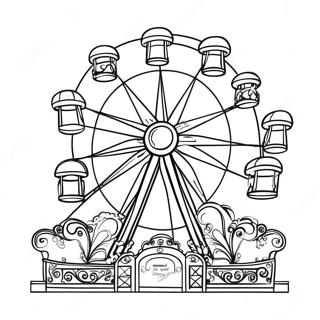 Colorful County Fair Rides Coloring Page 45684-36126