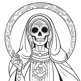 Santa Muerte Coloring Page 45733-36142