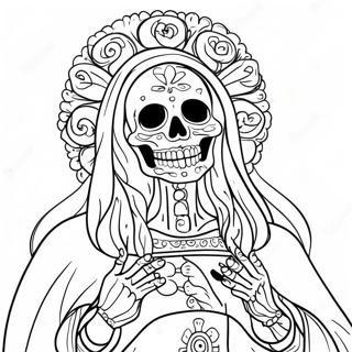 Santa Muerte Coloring Page 45733-36144