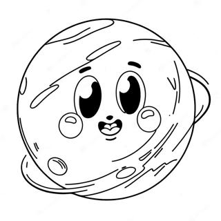 Cute Pluto Planet Coloring Page 45744-36165