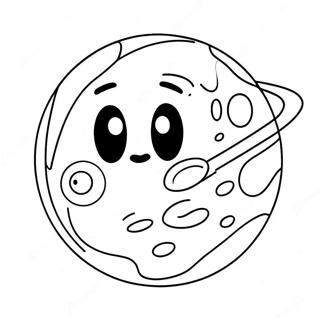 Cute Pluto Planet Coloring Page 45744-36168