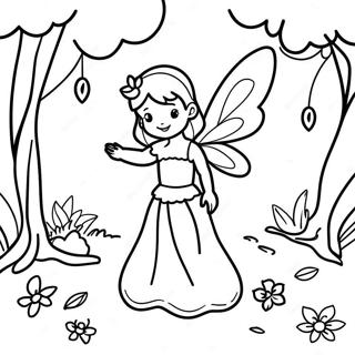 Beautiful Realistic Fairy Coloring Pages