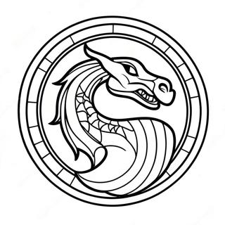 Mortal Kombat Logo Farvelægningsside 4580-3646