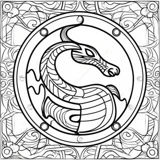 Mortal Kombat Logo Farvelægningsside 4580-3647