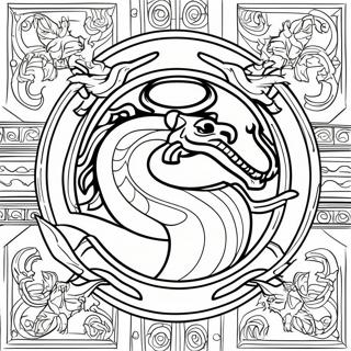 Mortal Kombat Logo Farvelægningsside 4580-3648