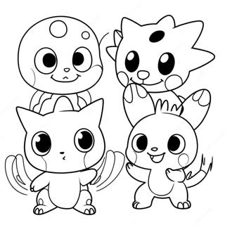 Schattige Digimon Personages Kleurplaat 4591-3669