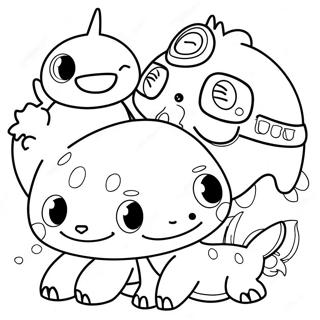 Schattige Digimon Personages Kleurplaat 4591-3670