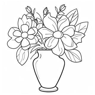 Flower Vase Coloring Pages