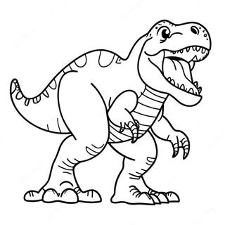 Fruktansvärd T-Rex Dinosaurie Färgläggningssida 45974-36345