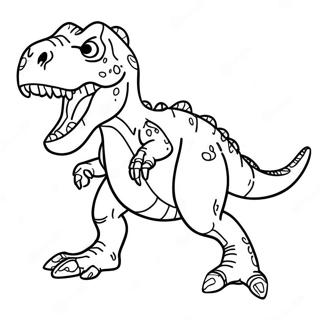 Fruktansvärd T-Rex Dinosaurie Färgläggningssida 45974-36348