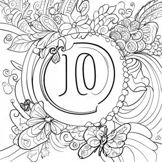 Number 10 Coloring Pages