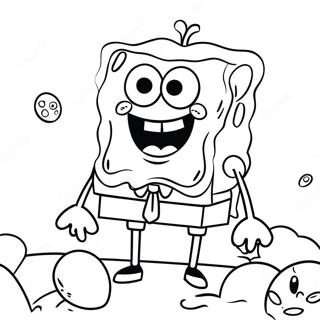 Spongebob Mit Bunten Eiern Ausmalbild 46014-36373