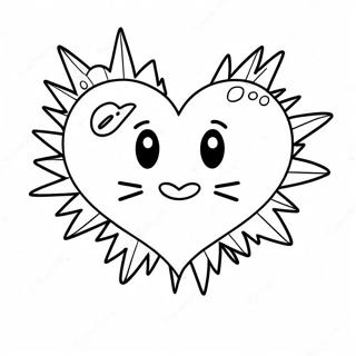 Emo Broken Heart Coloring Pages