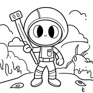 Stickman Adventure Coloring Page 46073-36456