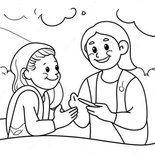 Friendly Mediation Coloring Page 46084-36422