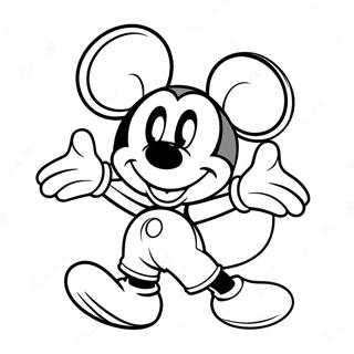 Pagini De Colorat Cu Mickey Mouse Jucăuș În Pantaloni Scurți Colorați 46144-36482