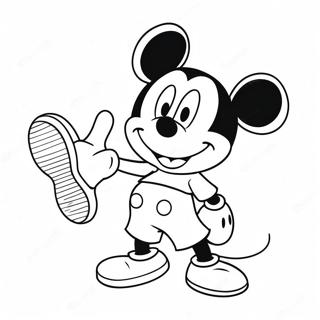 Pagini De Colorat Cu Mickey Mouse Jucăuș În Pantaloni Scurți Colorați 46144-36484