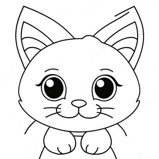 Marie The Kitten Coloring Page 4621-3677