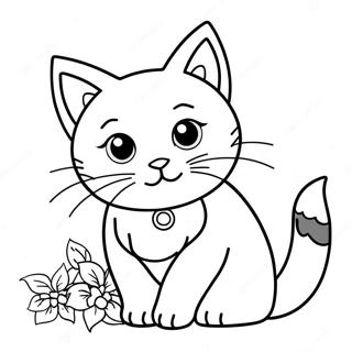 Marie The Kitten Coloring Page 4621-3680