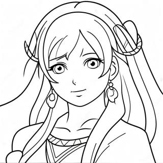 Anime Beauty Coloring Pages