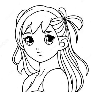 Página Para Colorear De Personaje De Belleza Anime 46263-36584