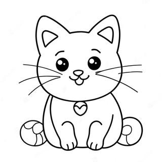 Candy Cat Coloring Page 46273-36634