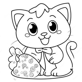 Candy Cat Coloring Page 46273-36636