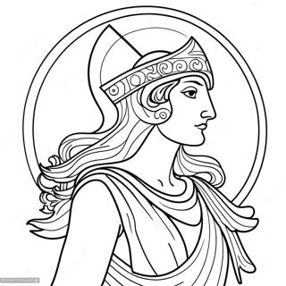 Athena Goddess Coloring Page 46303-36594