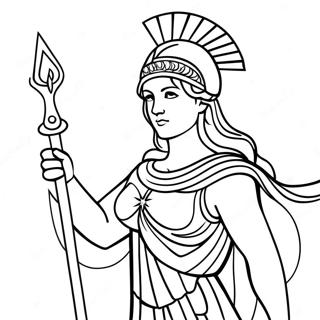 Athena Goddess Coloring Page 46303-36595