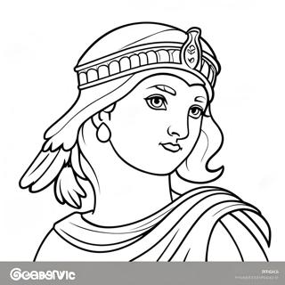 Wise Athena With Owl Coloring Page 46304-36607